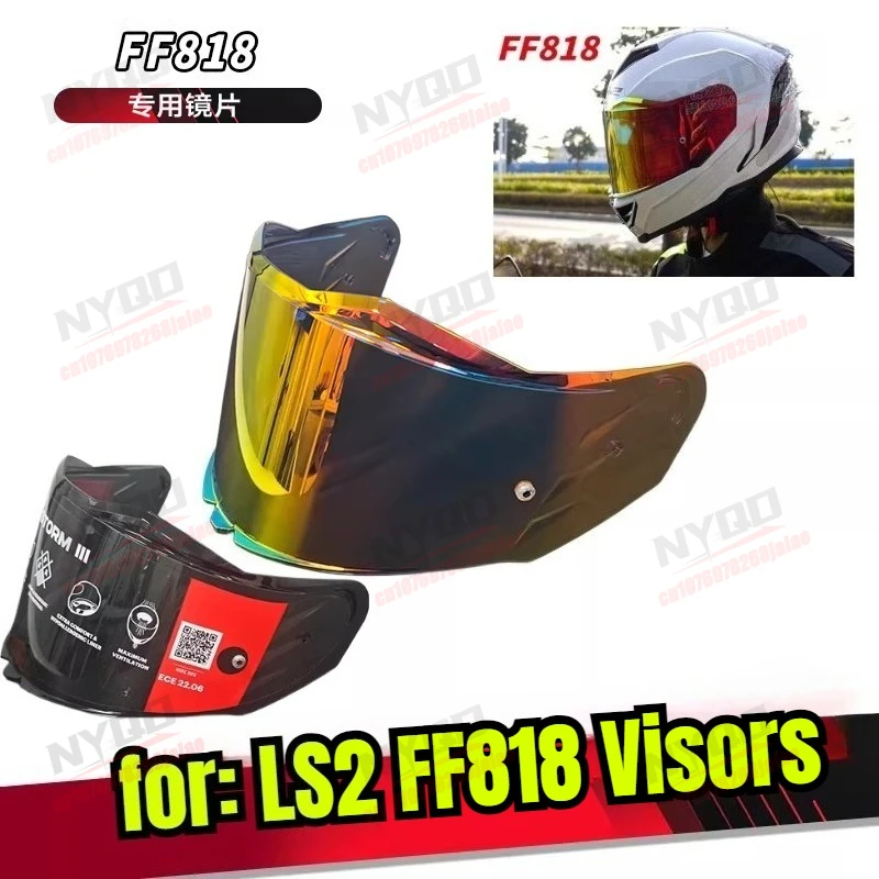 FF818 Motorcycle Helmet Black Lens Red Lens for LS2 FF818 Storm III Windshield Replacement Accessories