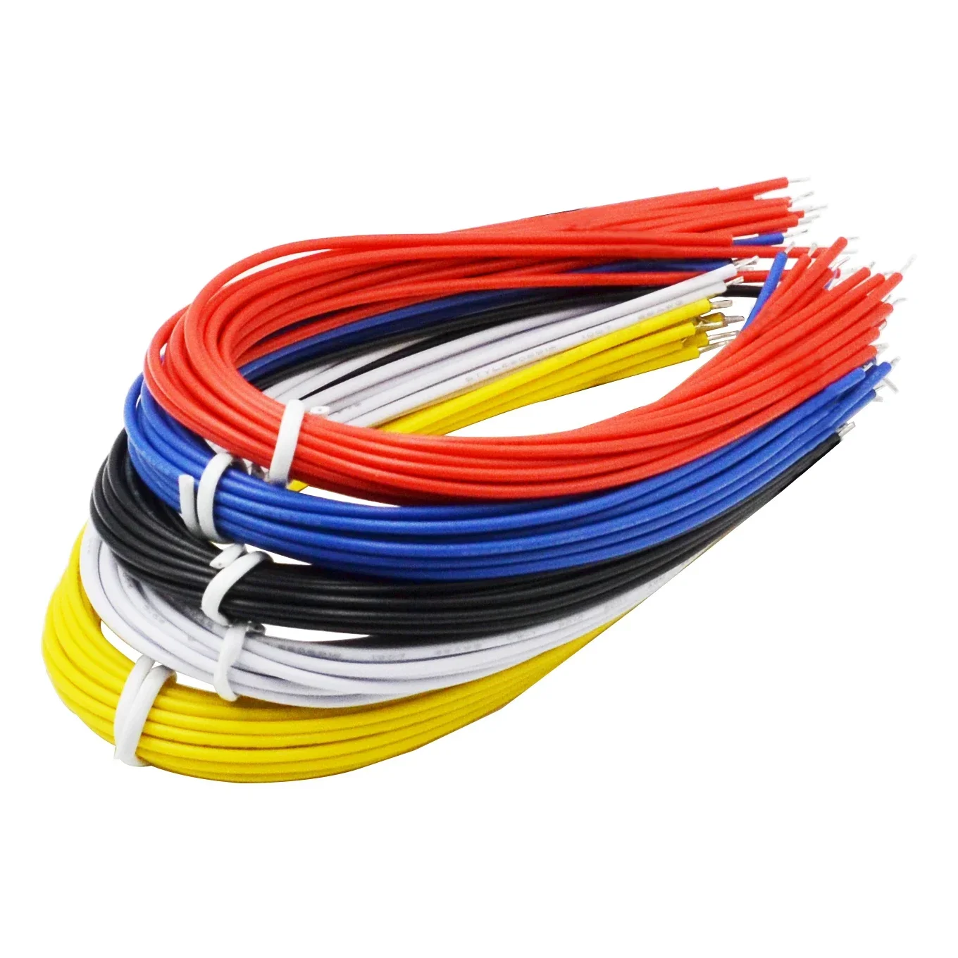 Double-headed tinned wire 20CM / 5 colors of each 20 a total of 100