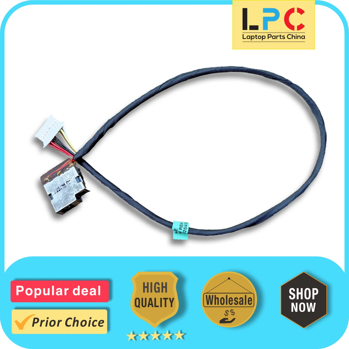 For HP 15-cd024cl 17-G 15-CW 15-CS 15-CW 15-DW 15-CC 15-CD 250 G8 255 G8 DC Power Jack with cable Charging New   799750-S23