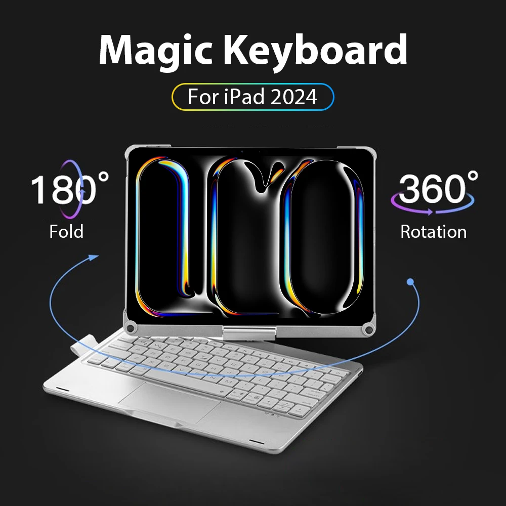 For Ipad Pro 13 11 M4 M2 12.9 6th Magic Keyboard Case For iPad Air 5 4 3 2 9 10 9th 10th Generation Mini 6 10.2 10.9 Funda Cover