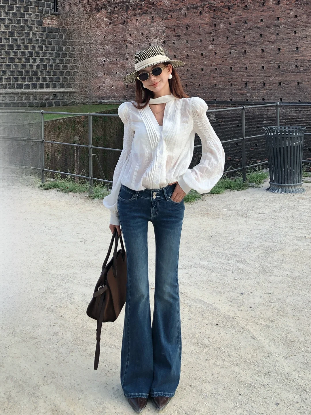 

Ретро джинсы-клеш с кружевными вставками для женщин, с высокой талией, утягивающие, сексуальные, из хлопкового денима, повседневные, износостойкие