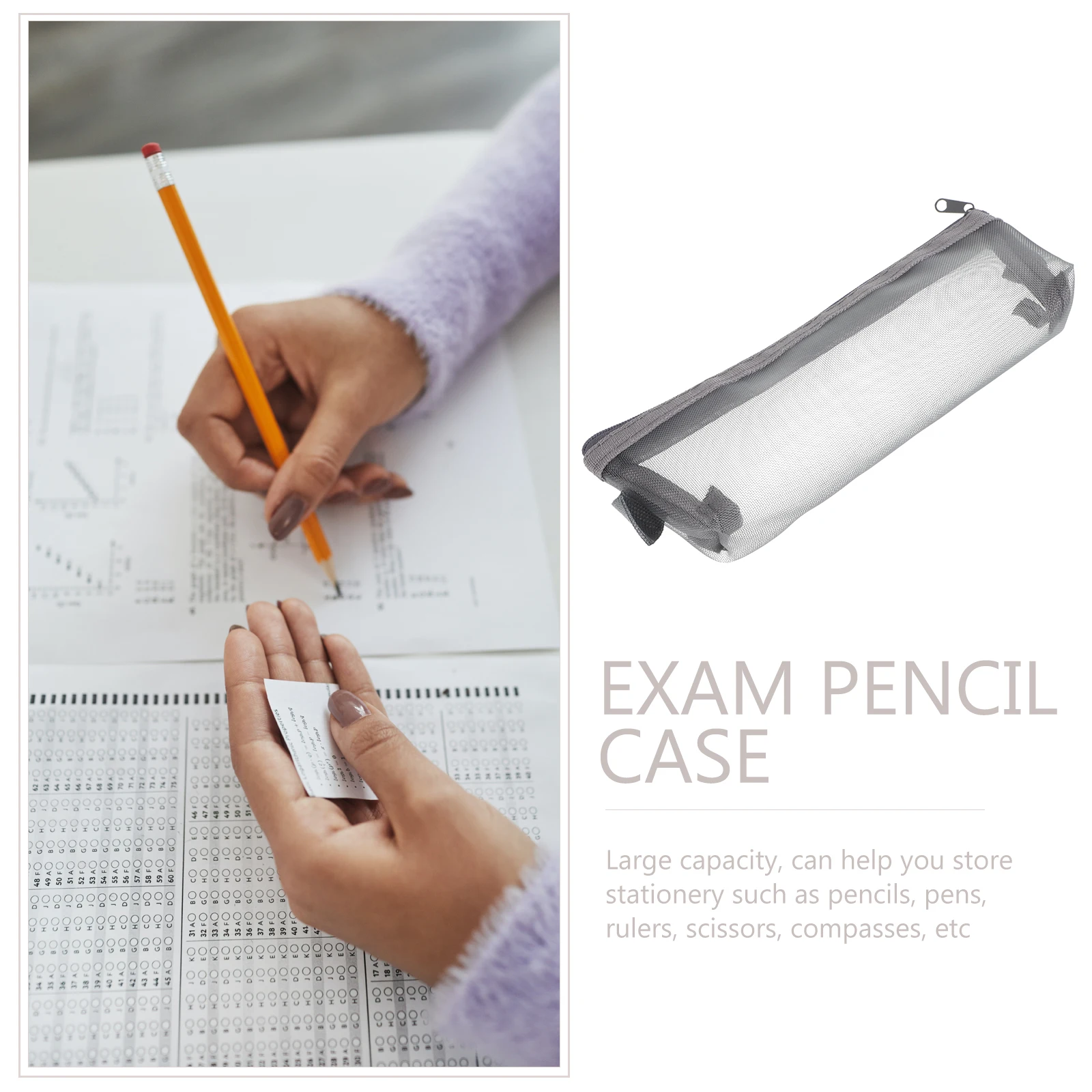 1 Bulk File Bag Mesh Pencil Case Clear Pencil Case Lightweight Large Capacity Clear Pouch Sewing Accessories Pen Storage