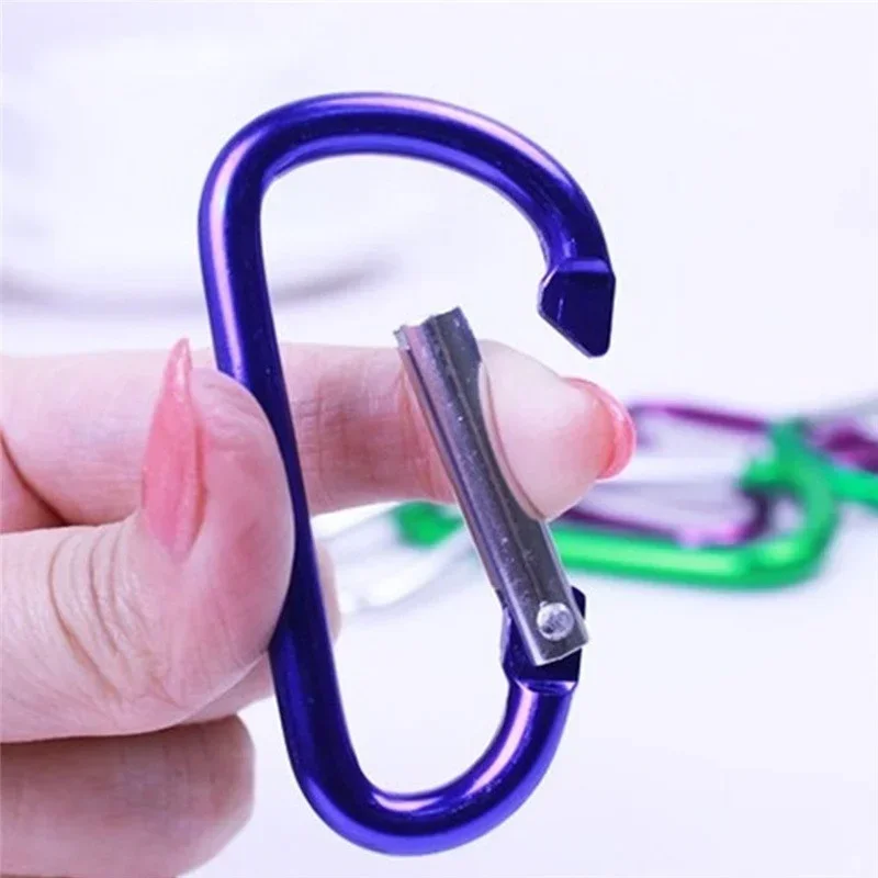 Mini-Karabiner-Schlüsselanhänger, Aluminiumlegierung, D-Ring-Schnalle, Federkarabiner, Karabinerhaken, Clip, Schlüsselanhänger, Outdoor, Camping, täglicher Gebrauch