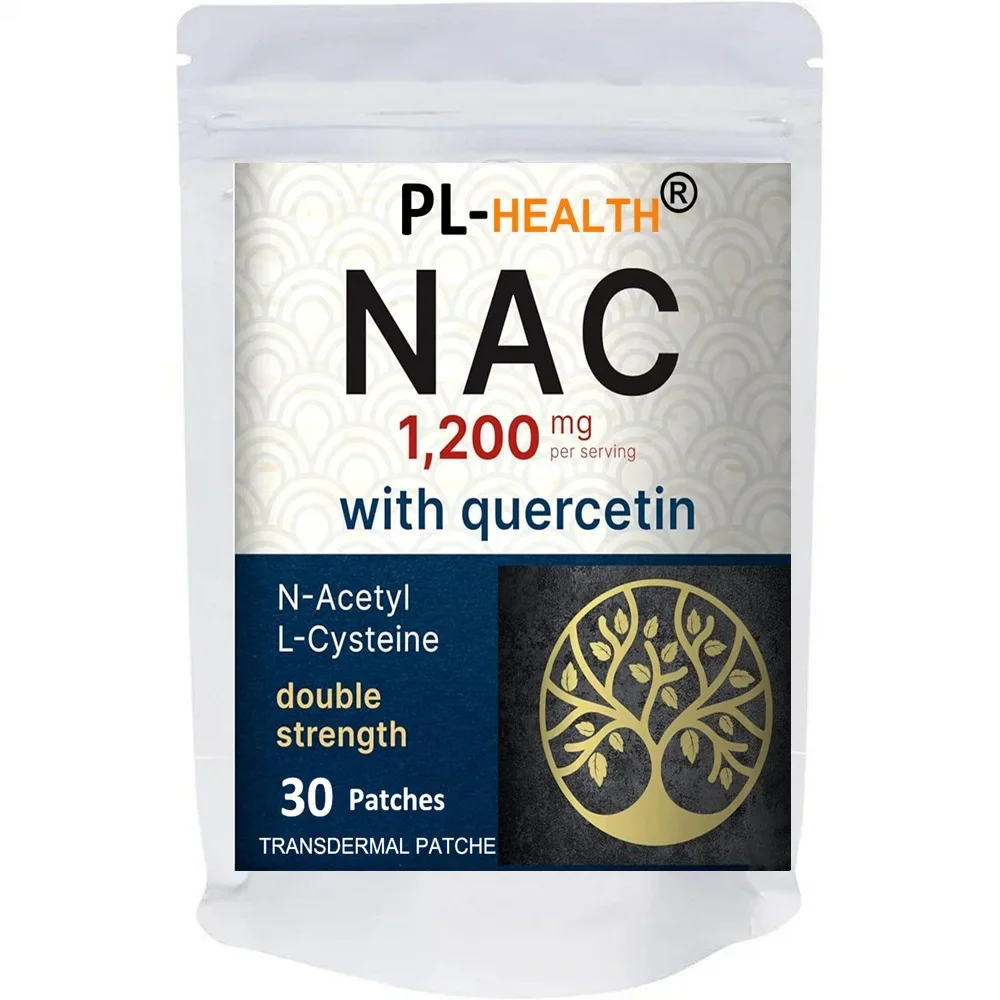 NAC Transdermal Patches N-Acetyl Cysteine with Quercetin Support for Immune, Liver, & Lung Health 30 Patches