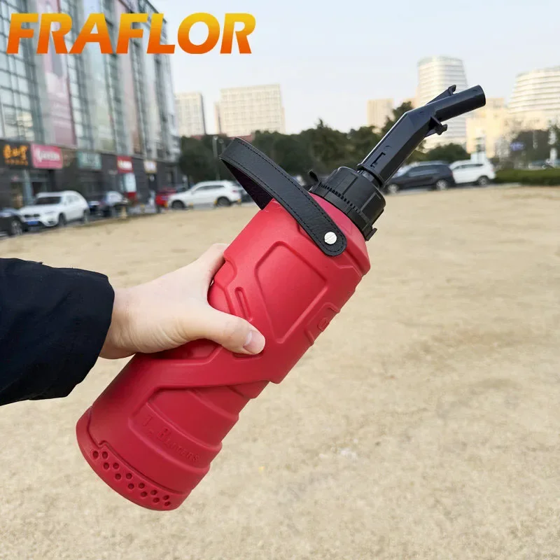 Motorcycle Cup Holder Installed Jerrycan Spare Fuel Tank Water Bucket Gas Can, 1.8L Oil Canister Small Backup Fuel Bottle