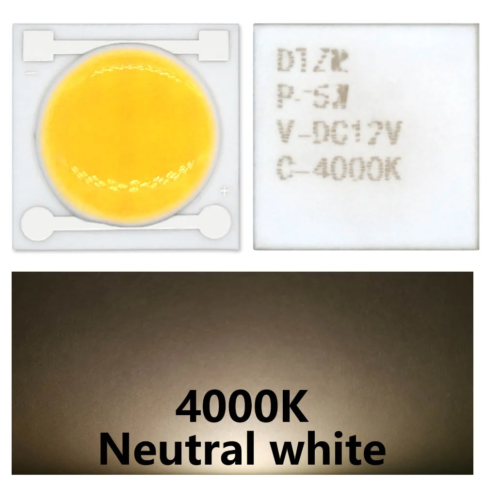 10 pz ad alta luminosità LED COB Chip 5W DC 12V Smart IC Light High lumen ceramica LED Chip perline fai da te per LED faretto proiettore