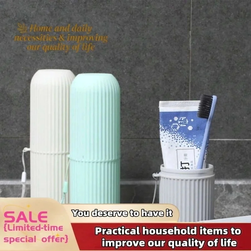 Travel Toiletries Storage Cup New Creat table Toothbrush Protect Holder Cup Case Travel Camping Storage Box Organizer