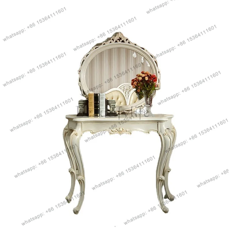 

European simple entrance table with mirror foyer classical furniture