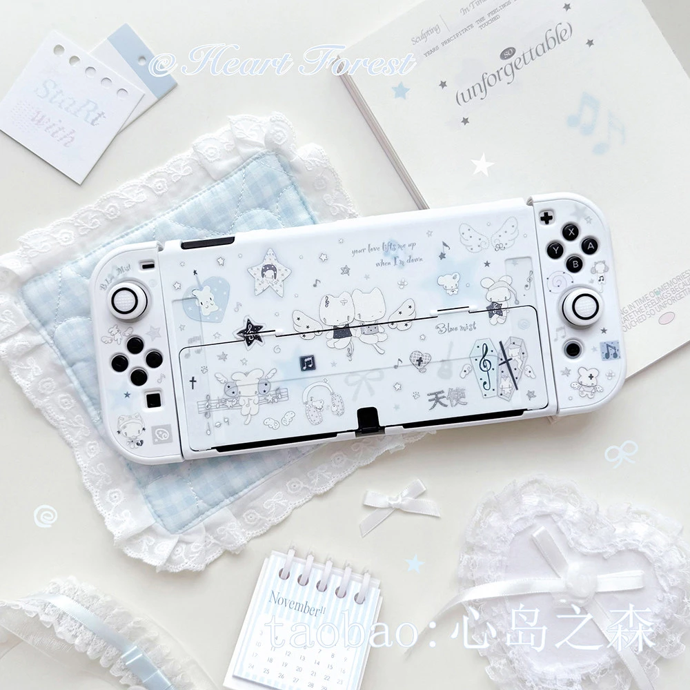 Original Design Switch Split Case Y2K Lite Soft Shell for Nintendo Switch 2/OLED/NS Consoles Dockable Joy-Con Controllers Cover