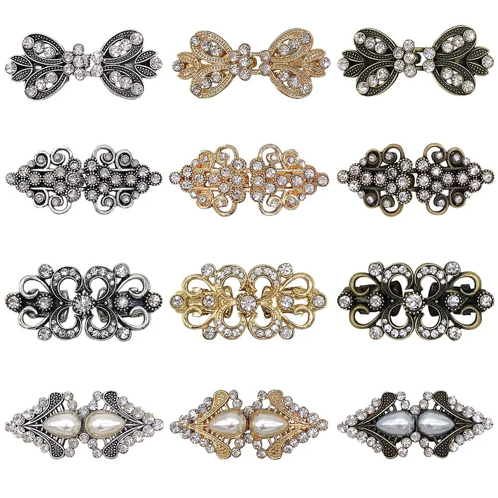 Brooches & Pins Shawl Collar Clasp Dress Shirt Clips ​for Women Girls Sweater Swirl Clip Brooch Cape Cloak Clips Cardigan Clip