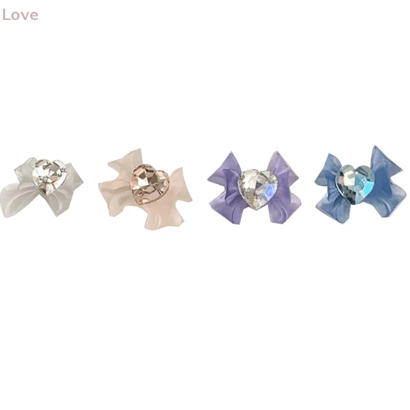 [L & P] 5 قطعة أجزاء القوس الراتنج الشريط مسمار السحر القوس حجر الراين مجوهرات الإكسسوار DIY بها بنفسك مانيكير ديكورا