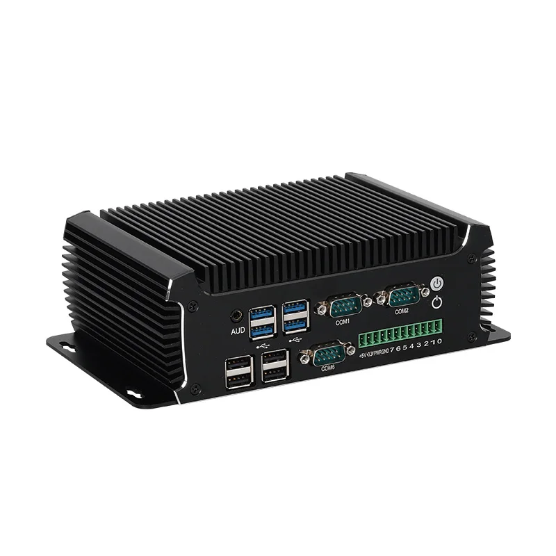 Промышленный мини-ПК Helorpc 2LAN6COM с поддержкой Inter N97 Компьютер Wi-Fi Linux с 2xHDMI 5xUSB2.0 3xUSB3.0 Windows10 Готовый
