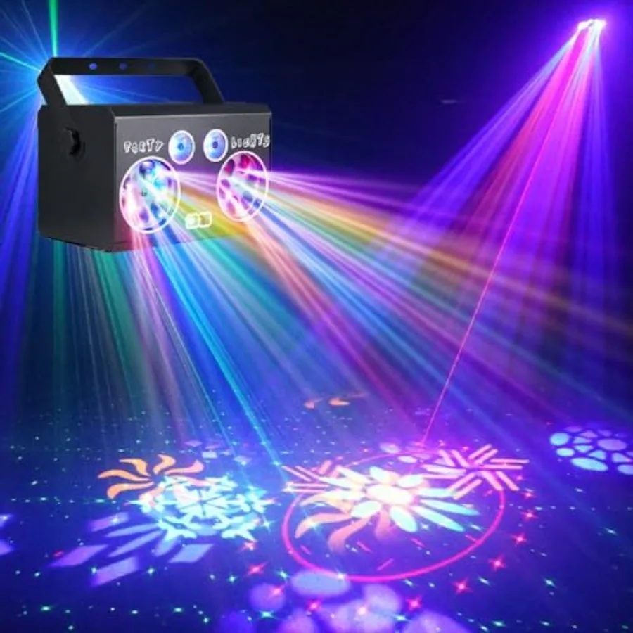 

Party Lights DJ Disco Light DMX512 Voice-Controlled RGB Multi-Effect Stage Lighting stroboscopic Family Gatherings Weddings KTV