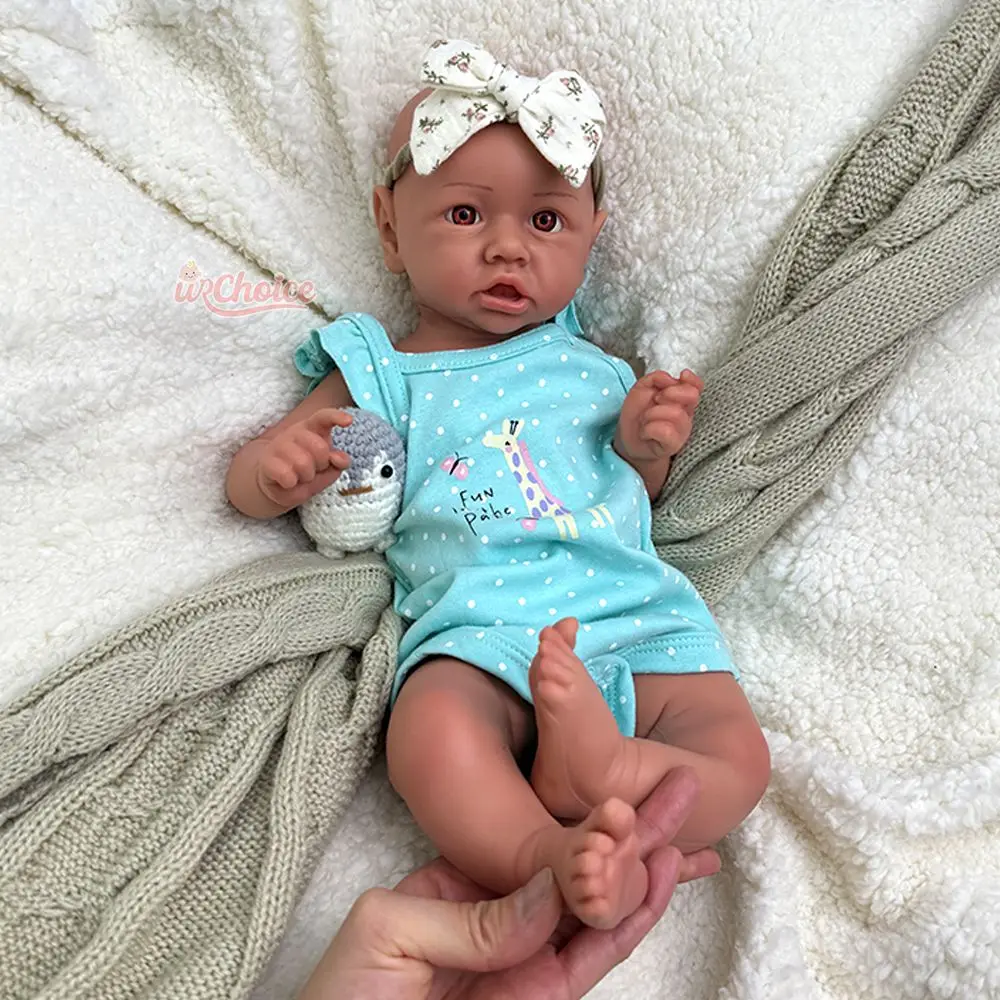 High Quality 18Inch Saskia Full Soft Baby Girl Flexible Silicone Reborn Doll Lifelike Detailes Doll for Dementia Seniors