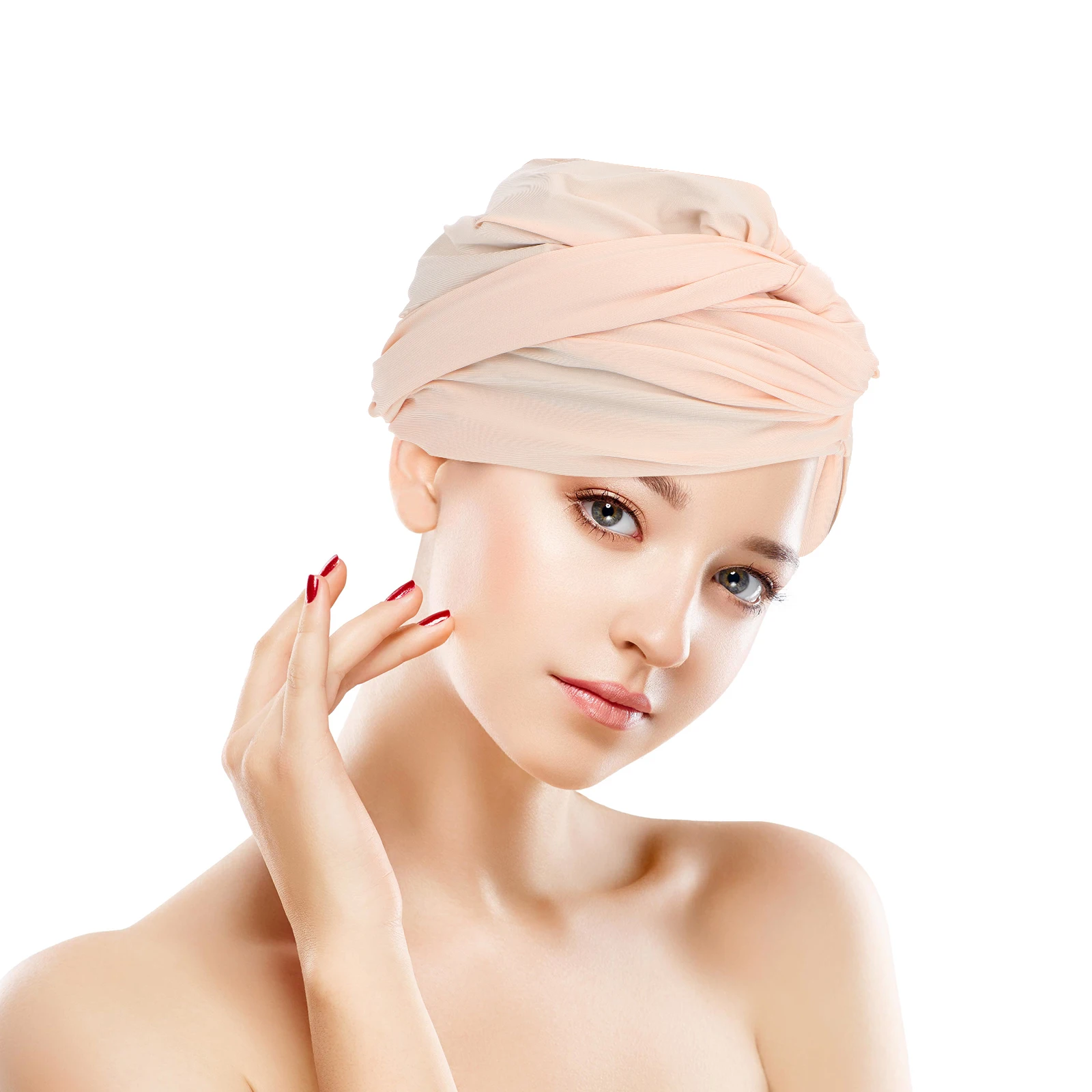 

Waterproof Ruffled Silicone Swim Cap High Elasticity for Long Hair Braids Dreadlocks Women Bathing Swimming Hat