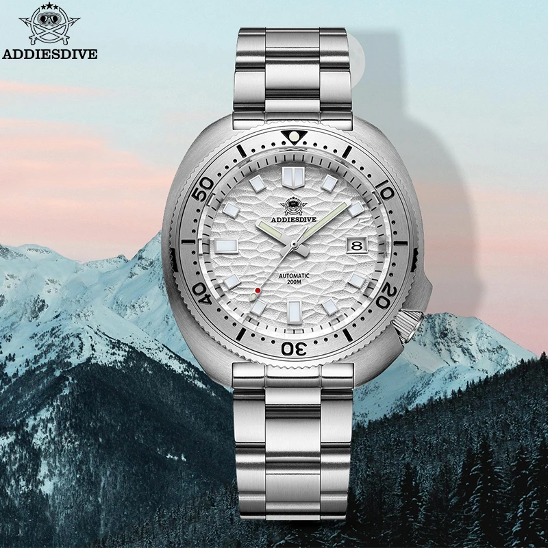 ADDIESDIVE  Luxury Men Watches Stainless Steel NH35 Sapphire Automatic Mechanical Watch AD2117 reloj hombre 200m Dive WristWatch