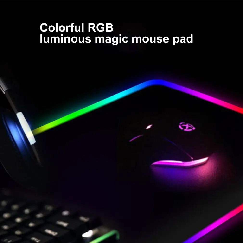 350*250*4Mm 1 Pcs สีสัน RGB Luminous Symphony Mouse Pad Gaming แผ่น RGB Gaming เมาส์ Pad แผ่นรองเมาส์ขนาดใหญ่