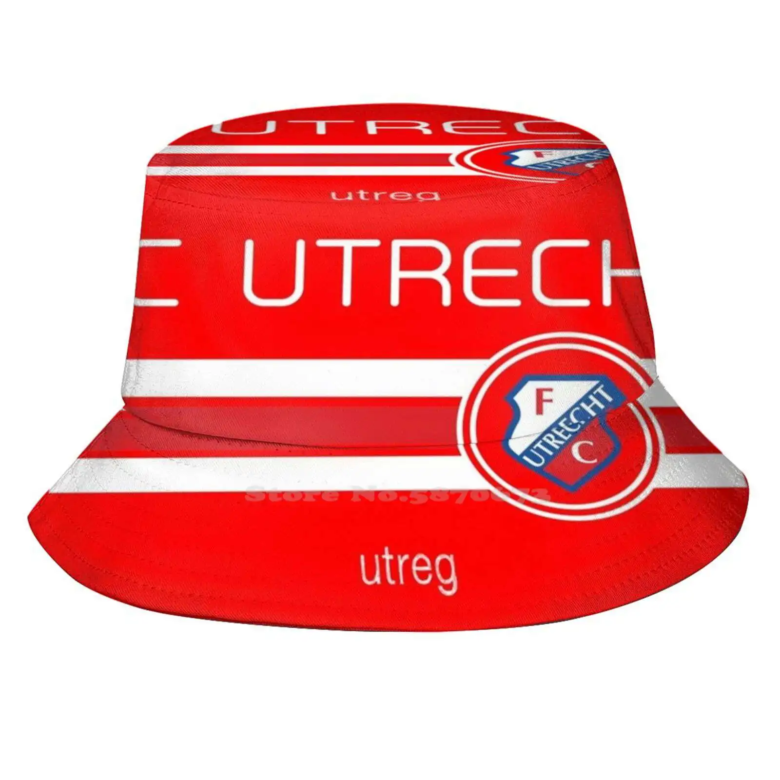 Eredivisie-Fc Utrecht ( Home Red ) Unisex Summer Outdoor Sunscreen Hat Cap Football Eredivisie Fc Utrecht Utreg Holland Dutch