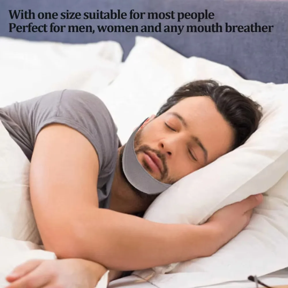 

Snore Stopper Bandage Triangular Anti Snore Device Mouth Guard Stop Snoring Chin Belt Apnea Belt Sleep Care Tool Better Breath