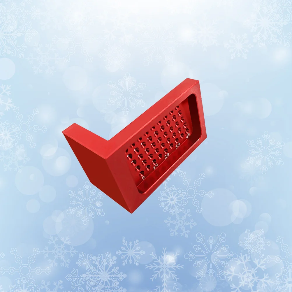 Aluminum Alloy T-Shaped Ruler Red Mini Scriber Woodworking Hole Ruler Accurate Measuring Tool for Engineer Architect Student