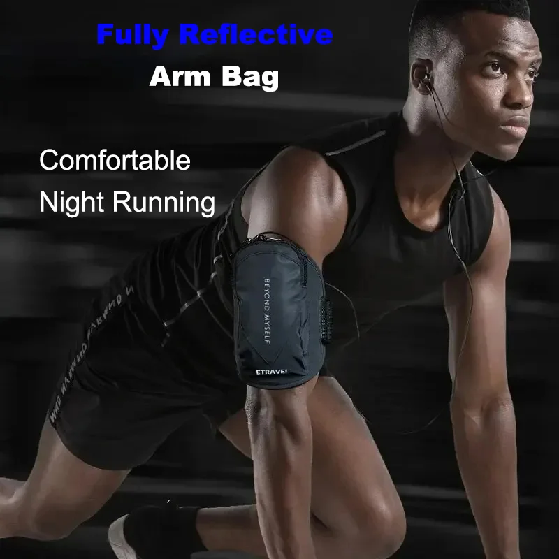 

Fully Reflective Arm Bag Waterproof Running Mobile Phone Armband Bag Outdoor Sports Jogging Case Cover Holder for Phone