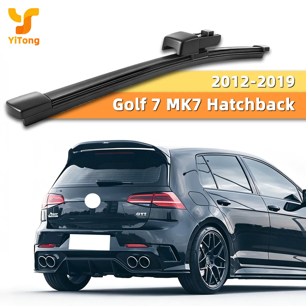 Yitong Suitable for Volkswagen VW Golf 7 MK7 Hatchback 2012-2019 Rear Wiper Blade Natural Rubber Strip Silent All Weather Wiper