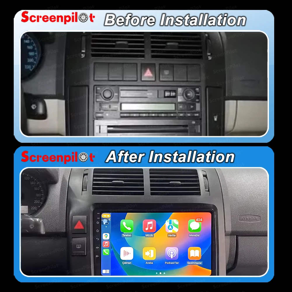 Android 16For Volkswagen Polo Mk4 2001 - 2011 Car Radio WIFI Multimedia Player  Carplay Auto Stereo GPS 2din DSP Head Unit