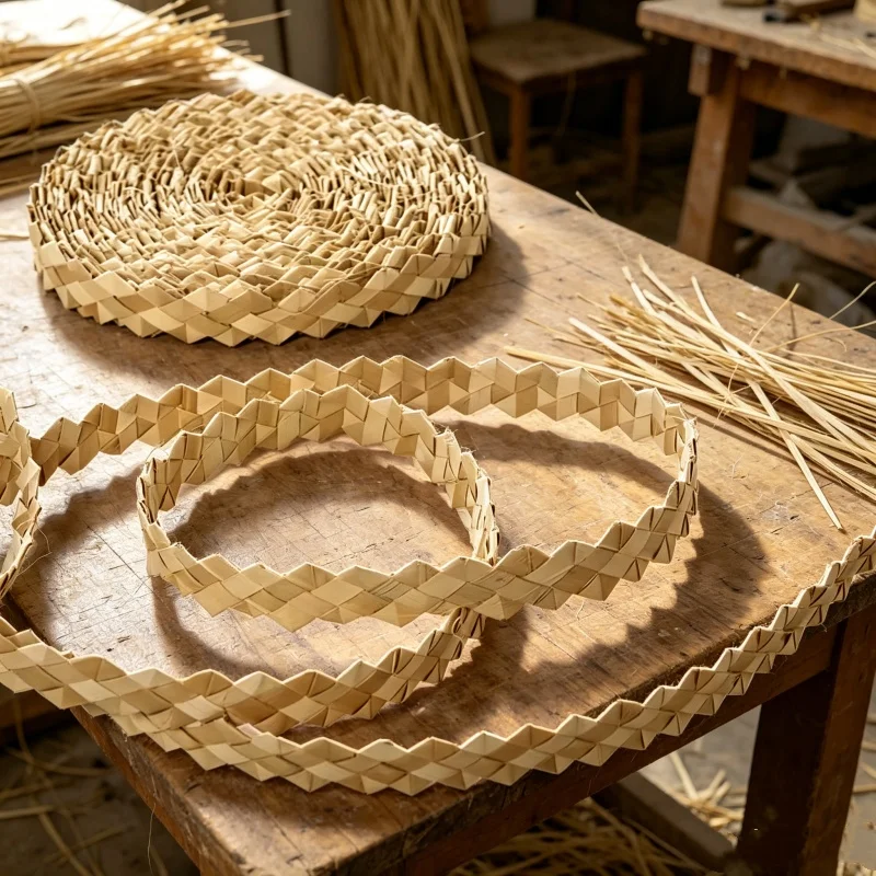 Geflochtene Pflanzen Sonnenblumen-Gras Palmblatt Strohseil Bastelmaterialien Haushalt DIY Strohhut Handwerksproduktion Zubehör