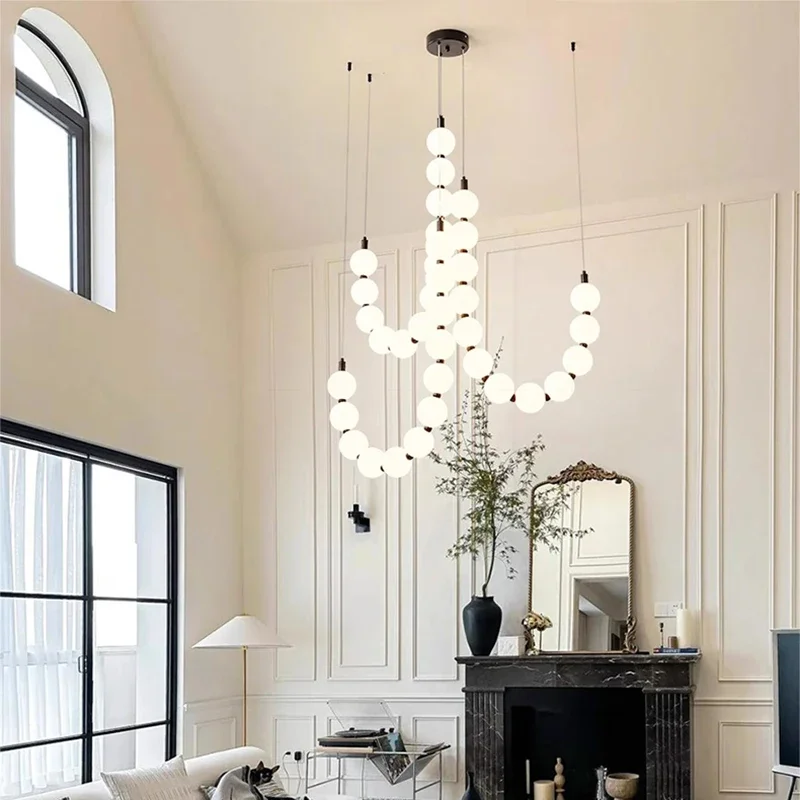 Nordic Light Luxury Simple Acrylic Magic Bean Bubble Lamp Bedroom Living Room Chandeliers Home Decoration Pendant Lights - view 5