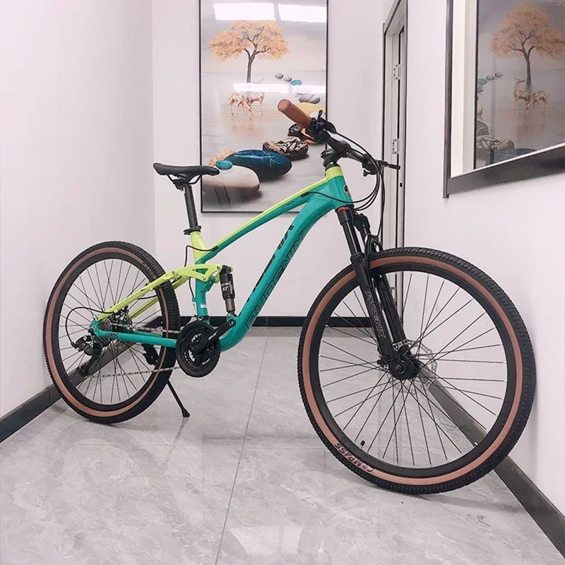 26/27.5 inch soft tail Mountain Bike Full Suspension Cross Country Bicycle 30 speed MTB cable disc brake Downhill bicicleta