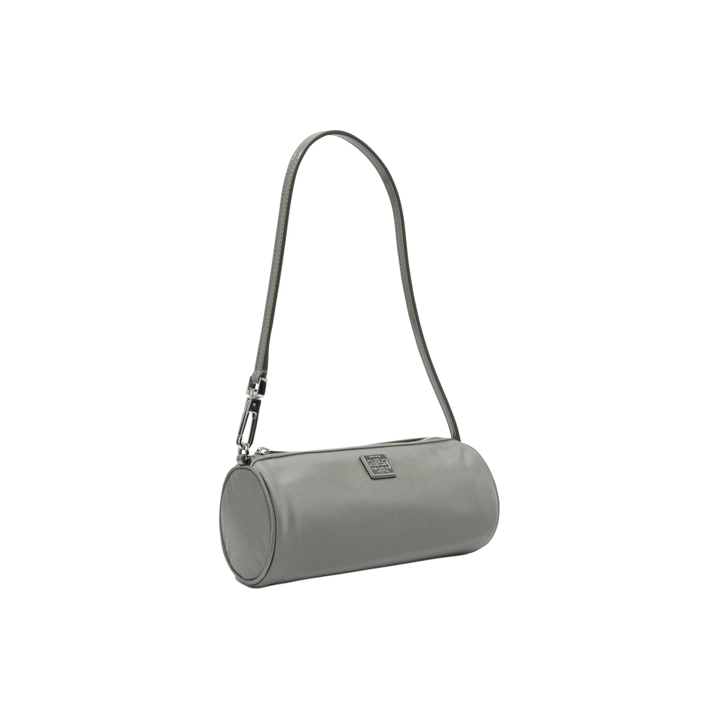 TORY BURCH VIRGINIA Recycled Nylon Cylinder Bag, Shoulder Bag Mini Women's Shale Gray Color 169167-020