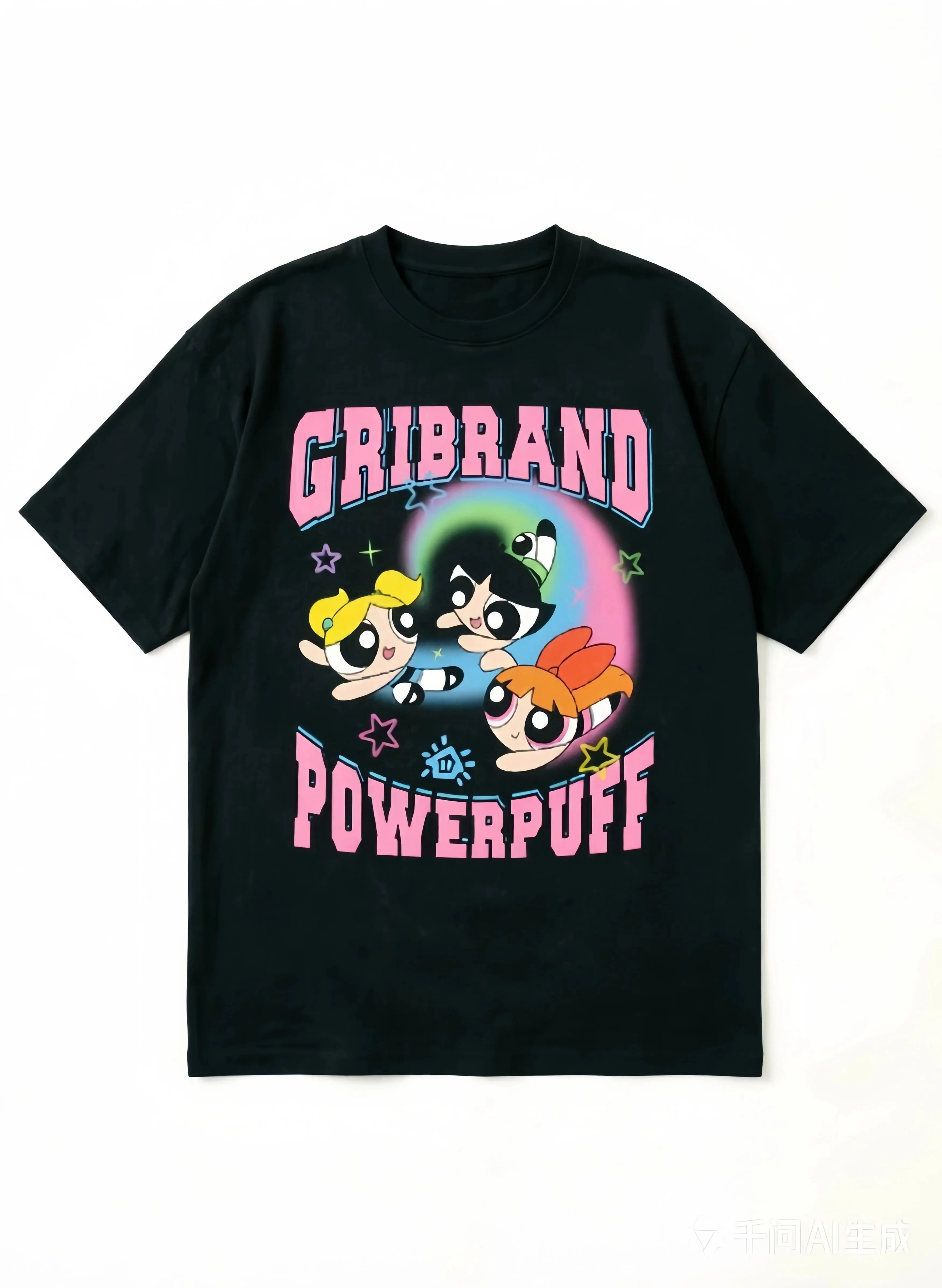 Powerpuff Girls Cotton T Shirt Women's T-shirt Summer Cartoon  Tee Y2K Streetwear Casual Fashion Top Unisex Couple Matching Gift