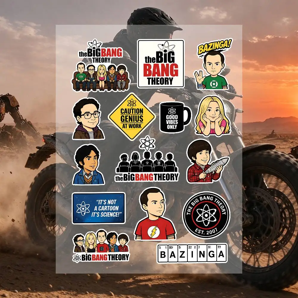 The B-Big Bang Theory Stickers Moto Sticker Auto Body Bumper Windows Motorcycle Laptop Walls Vinyl Decal Car Tuning Accessories
