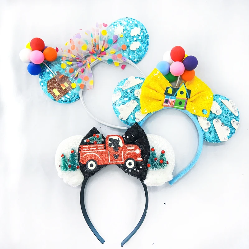 Latest  Festival Party Mickey Mouse Ears Headband For Kids Festival Spider Bat Hairband Kids Party Hair Accessories