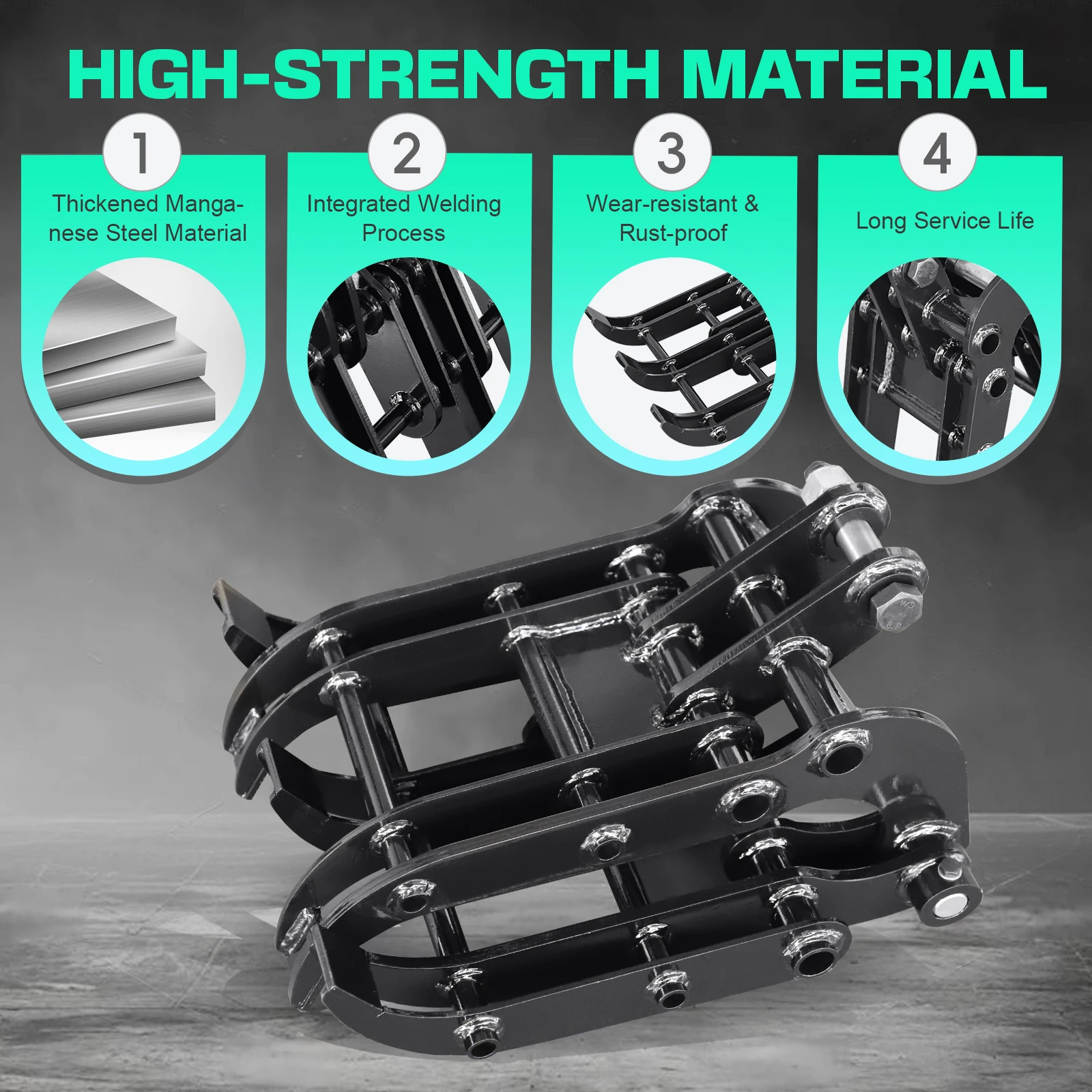 

Mini Excavator Wood Grapple Attachment for 1-1.8 Ton Excavators, Log Grabber