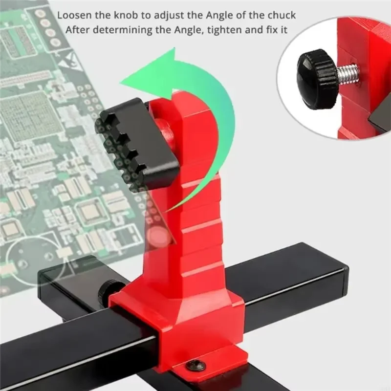 

A95I-PCB Circuit Board Holder Adjustable Disassembly Fixture 360° Rotation Clamp Soldering Stand For Motherboard Work