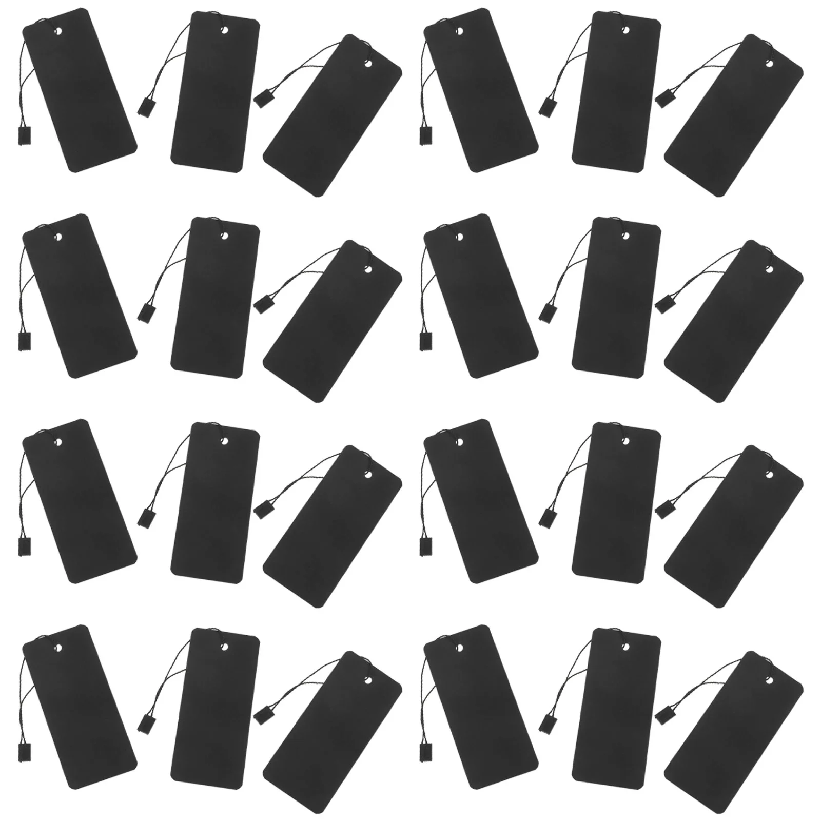 

200 Set Clothing Labels Clothes Tag Card Paper Tags Rectangle Price for Retail Black Hanging