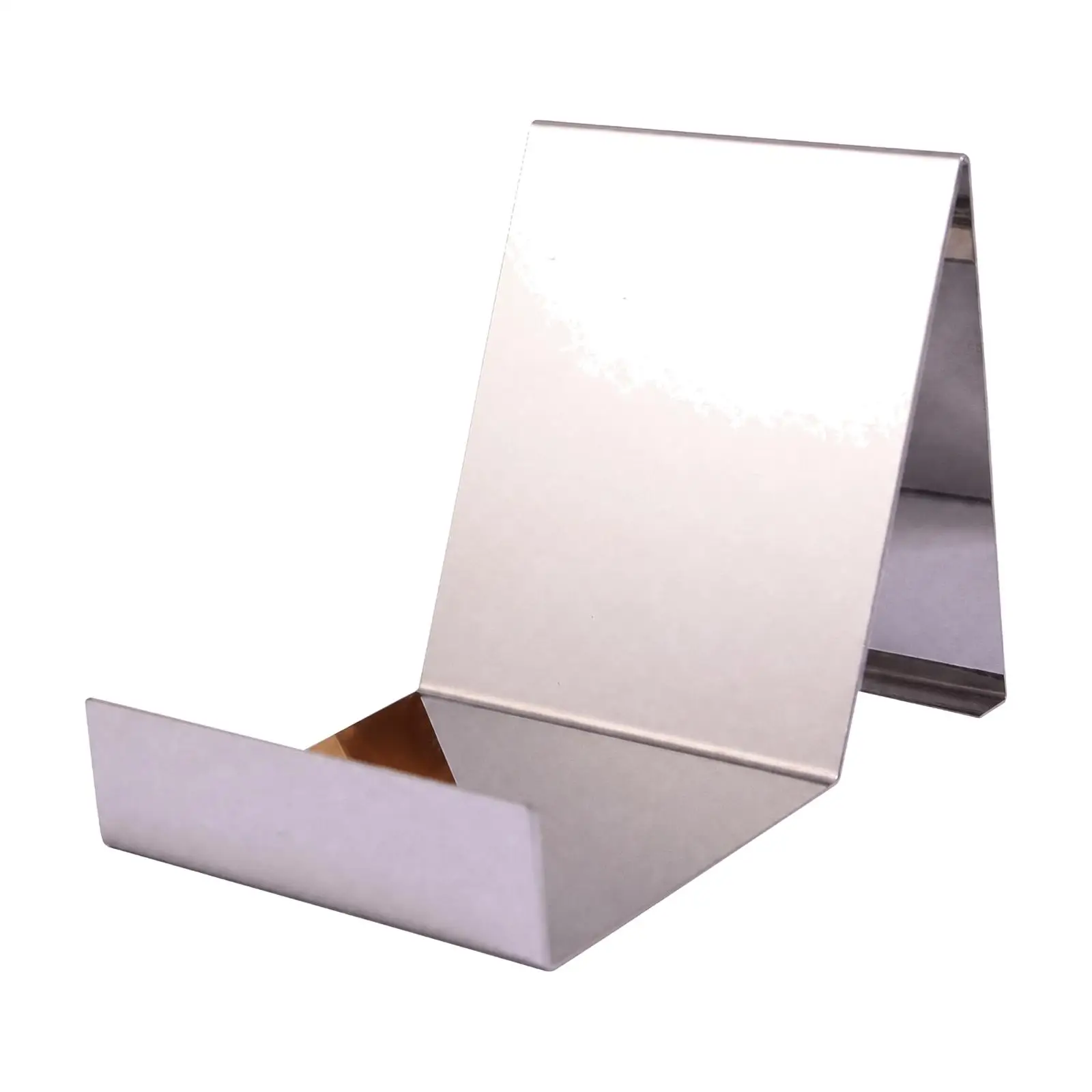Stainless Steel Wallet Display Stand Space-Efficient Wallet Display Stand with Angled Back Panel Heavy-Duty Multifunctional