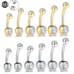 10pcs/lot Titanium Crystal Belly Button Piercing Set Zircon Belly Piercing Bulk CZ Navel Barbell Piercings Ombligo Sexy Jewelry