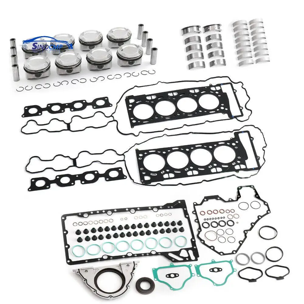 

8 Set Pistons & Rings & Overhaul Gaskets Kit & Con Rod & Main Bearings For BMW 550i 750i F02 N63B40A N63B44A 4.4L V8 11257647339