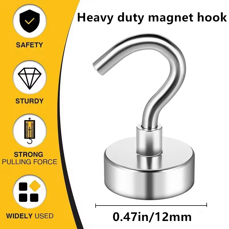10/20PCS Strong Magnetic Hooks Multi-Purpose Storage Hooks Home Kitchen Bar DIY Storage Hooks Key Storage Hooks Bathroom Hangers