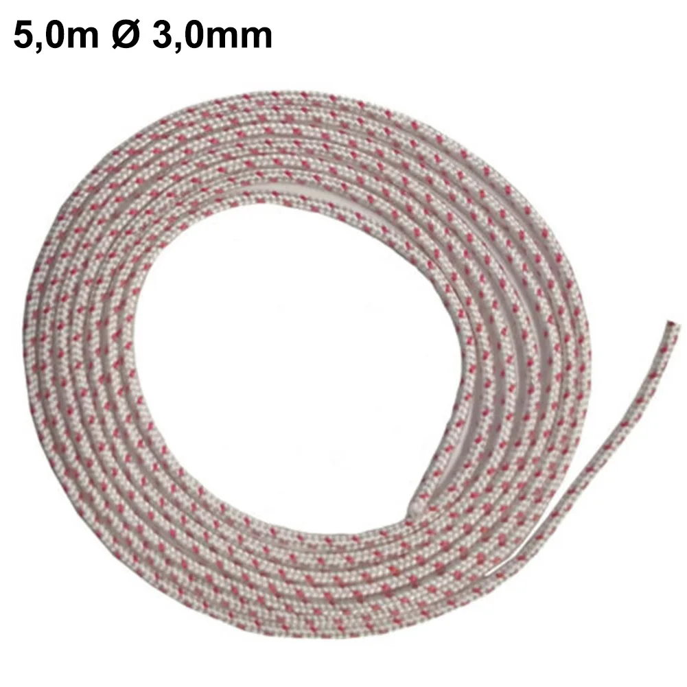 

1pcs Starter Rope Chainsaw Lawn Mower Construction Equipment 5,0m Ø 3,0mm For Chainsaw Lawnmower Engine Starter Rope Pull Cords