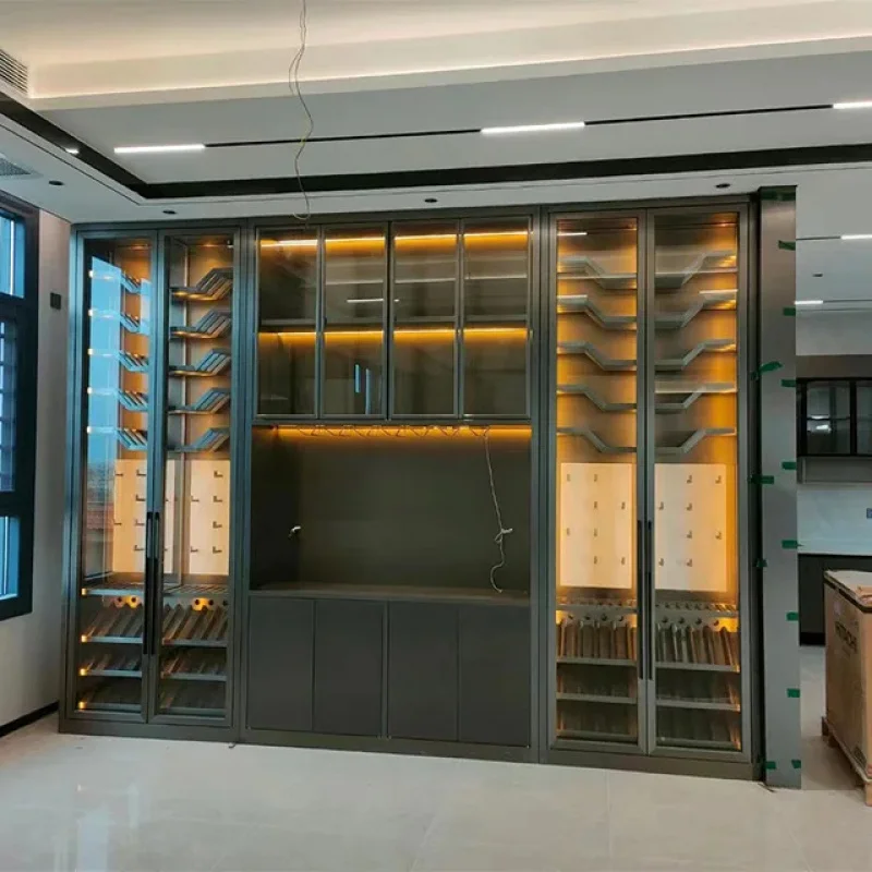 

Винный шкаф из нержавеющей стали с постоянной температурой, настраиваемый под заказ, для хранения и охлаждения вина