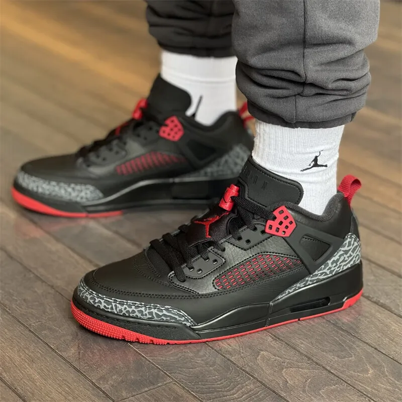 Jordan Spizike Low Износостойкие легкие классические туфли в стиле ретро унисекс черного цвета