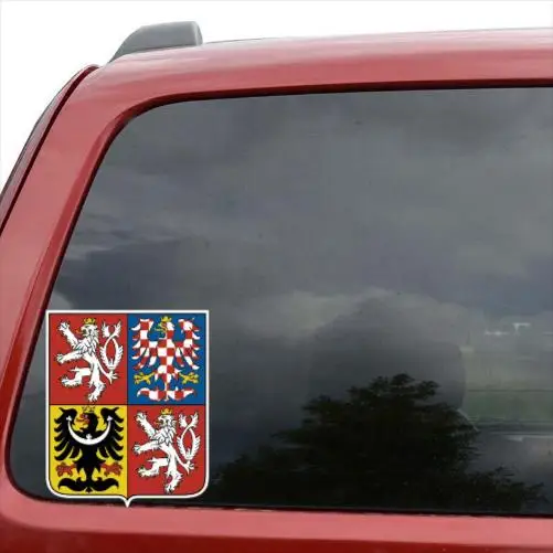 Czech Coat of Arms Sticker Decal Self Adhesive Vinyl Czech Republic flag Car and Accessories Ornaments Jdm Decor Robot Gadgets