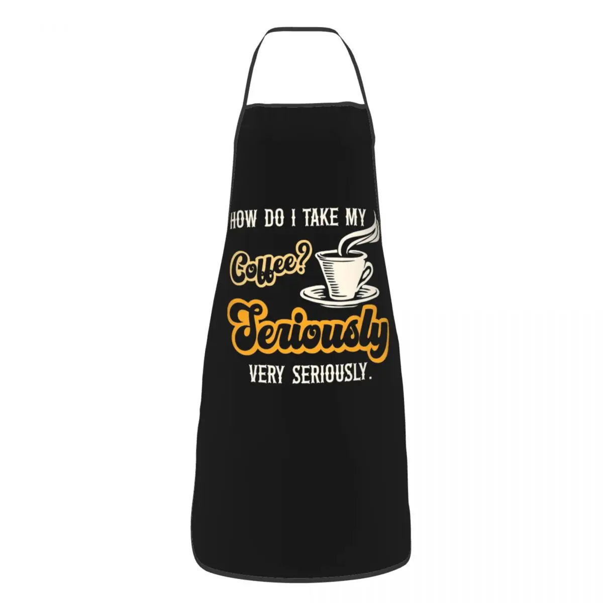 Funny Coffee Lover Take Coffee Seriously Barista Apron Chef Cooking Baking Tablier Bib Kitchen Cleaning Pinafore for Women Men