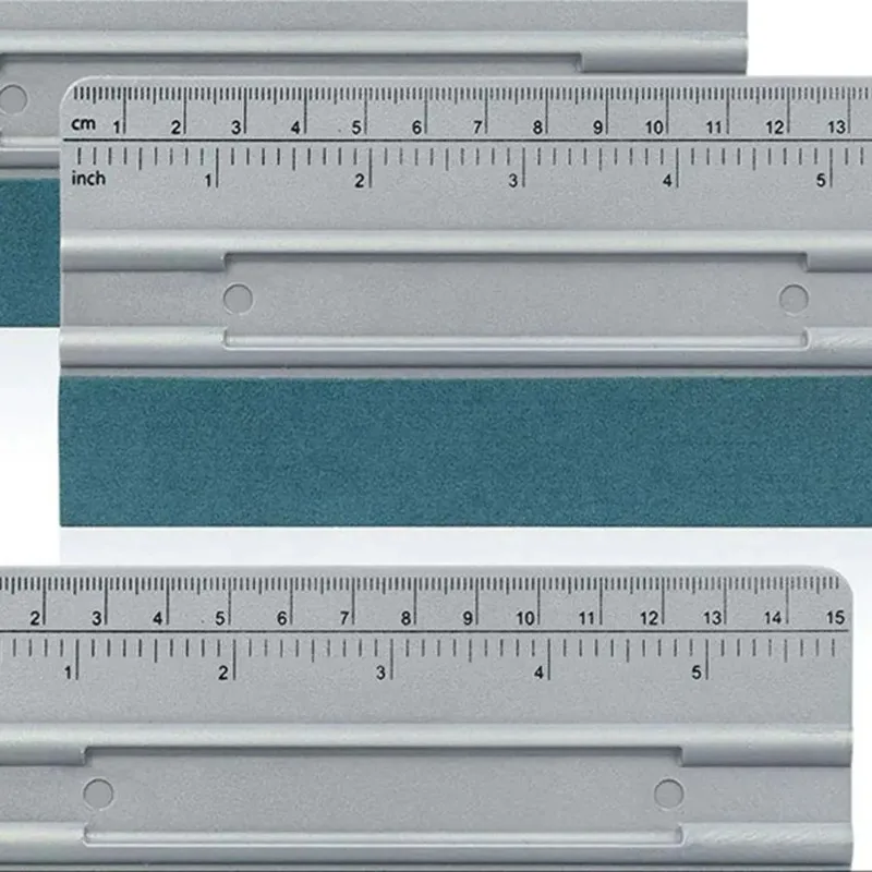 Suede Felt Vinyl Wrap Squeegee with Ruler, Scratch-Free Car Film Scraper, Non-Slip Measuring Edge Film Install Applicator,