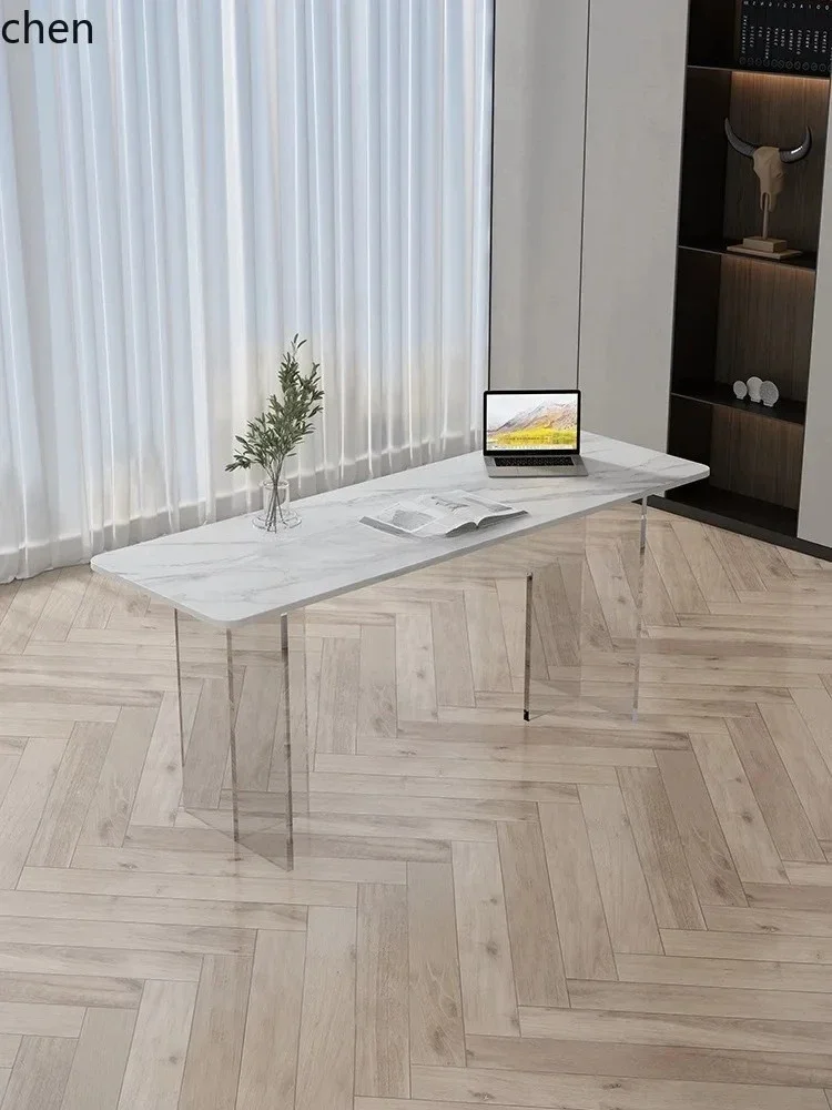 y8- acrylic gradual change slate desk lig luxury living  bedroom rectangular office study computer desk