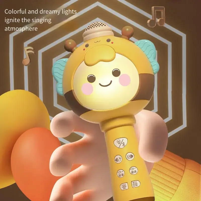 ميكروفون بلوتوث لاسلكي للأطفال - آلة الغناء المتكاملة الصوتية، جهاز الغناء للتعليم المبكر للأطفال #4