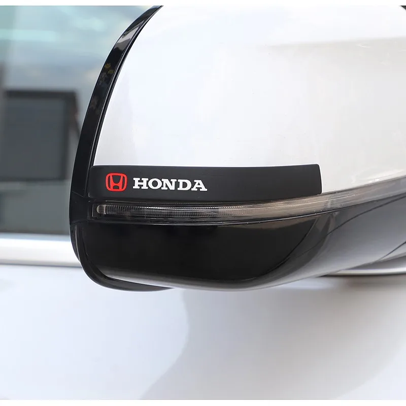 6Pcs Rubber Anti-Collision Strip Car Door Rearview Mirror Protector Stickers For Honda Civic Accord Fit Jazz CRV BRV HRV Insight